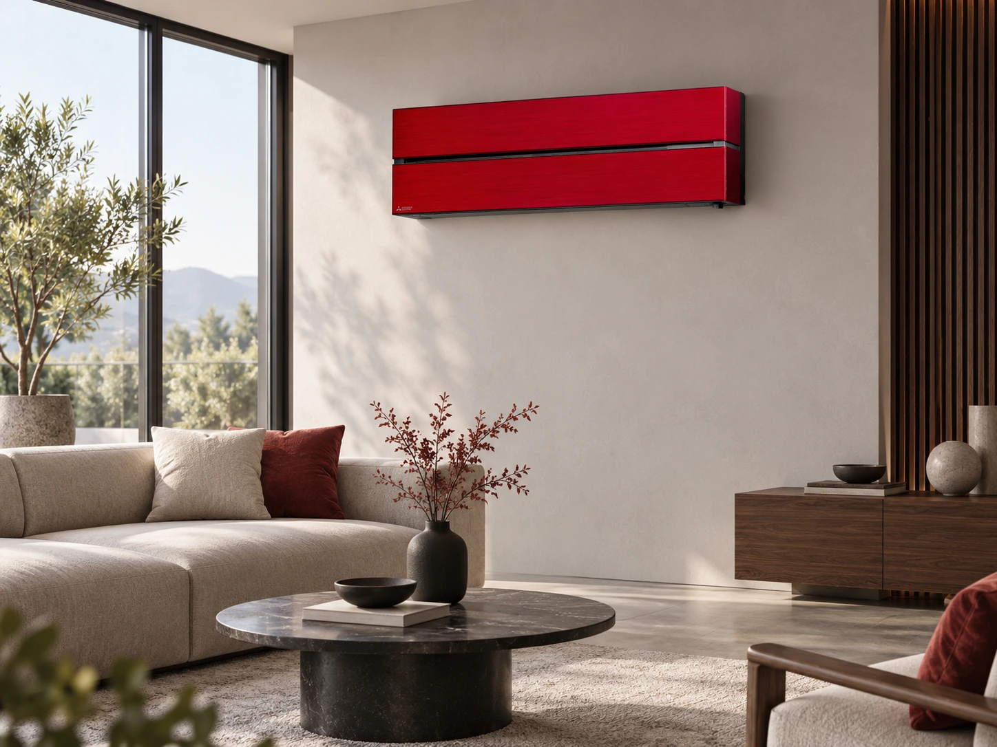 Mitsubishi Electric MSZ-LN Ruby Red Zubadan в модерен интериор